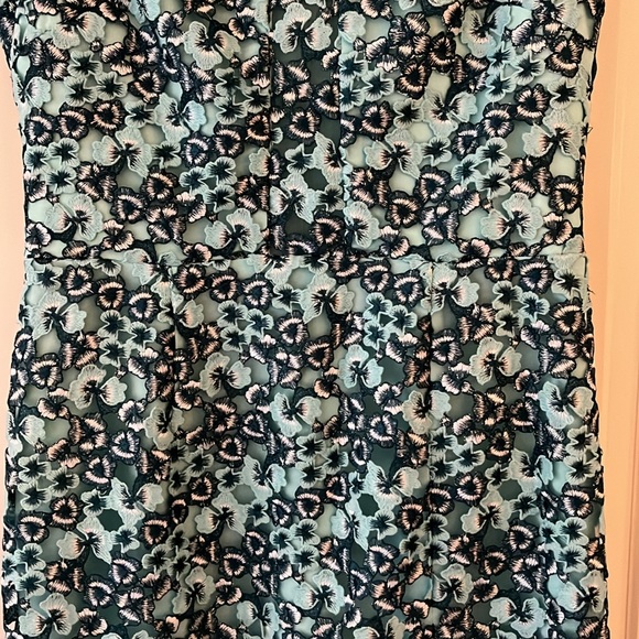 Dress the Population Teal Blue Floral Embroidery Sheath Dress - Picture 6 of 9